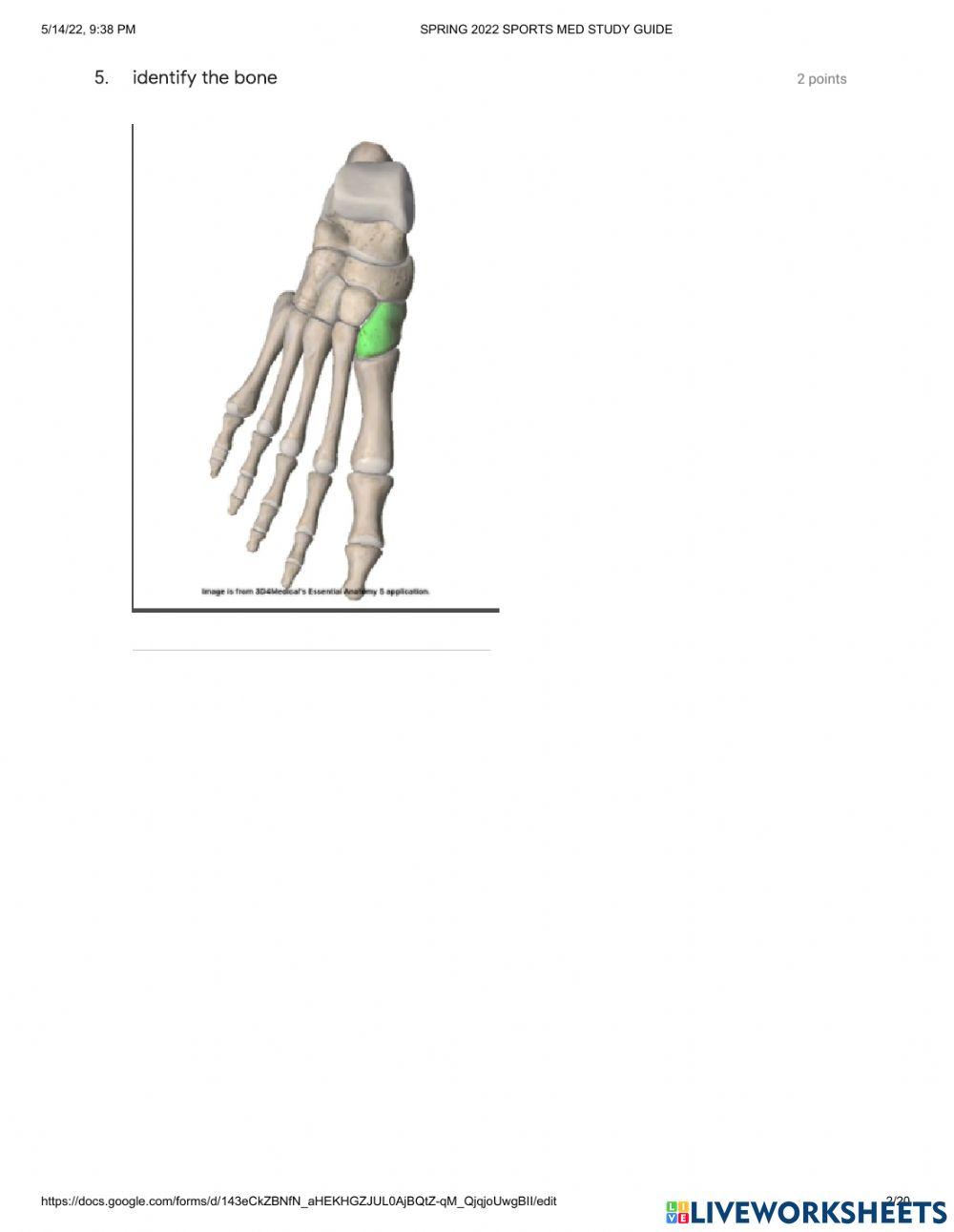 Sports medicine STUDY GUIDE PART 1