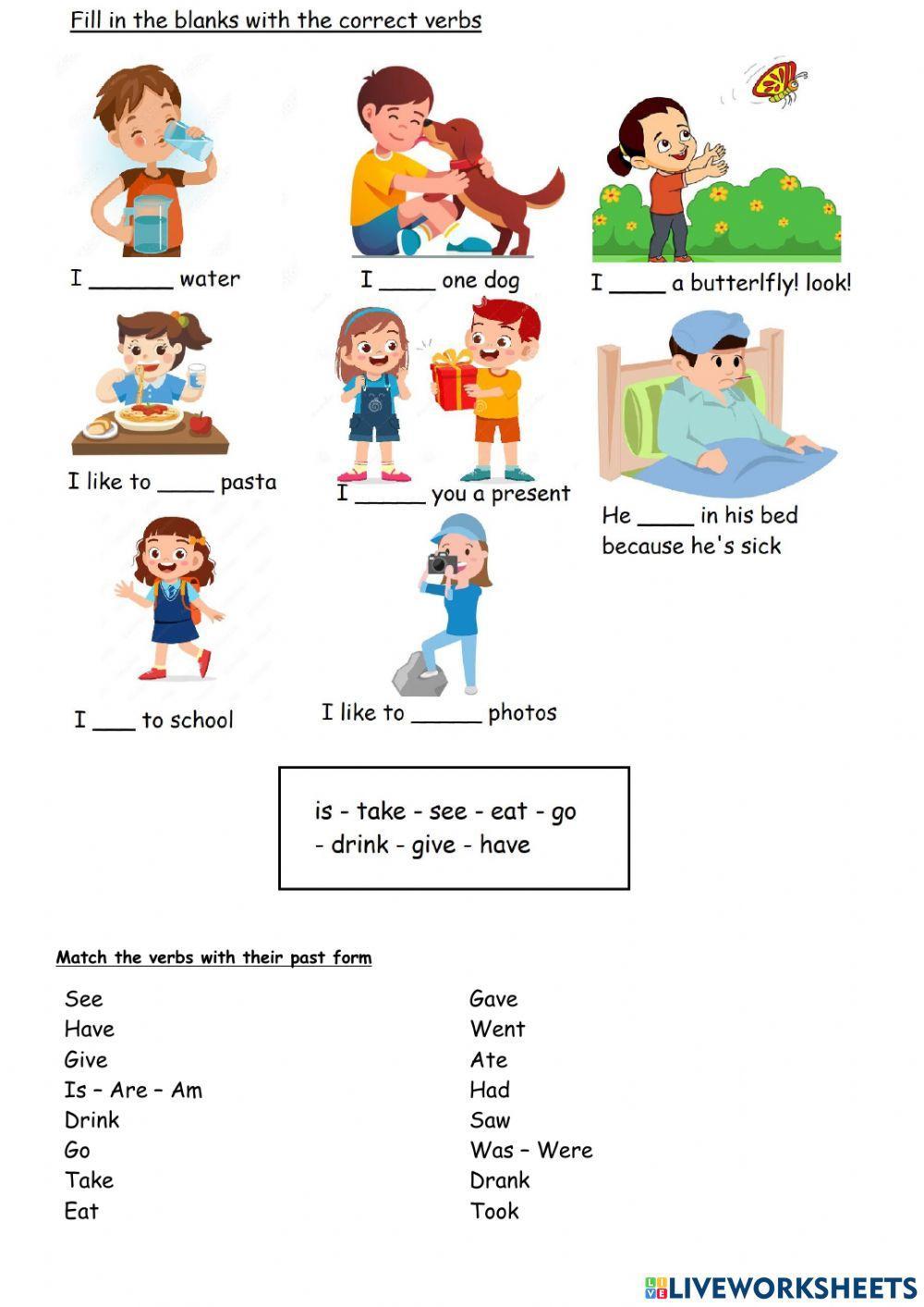 Kid's box 4 verbs unit 3