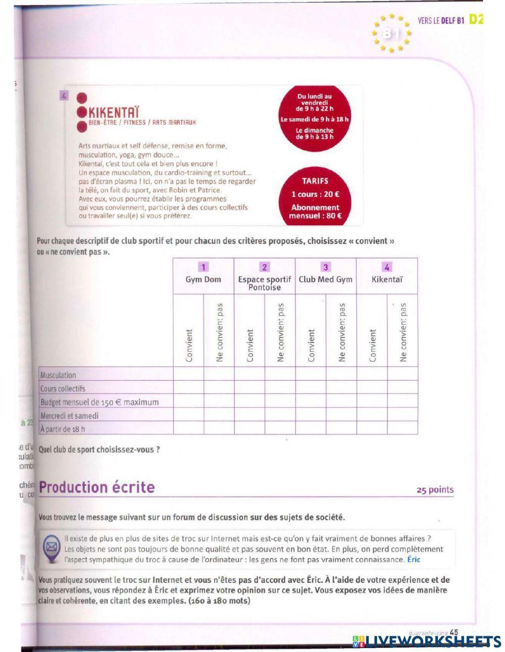 Compréhension écrite