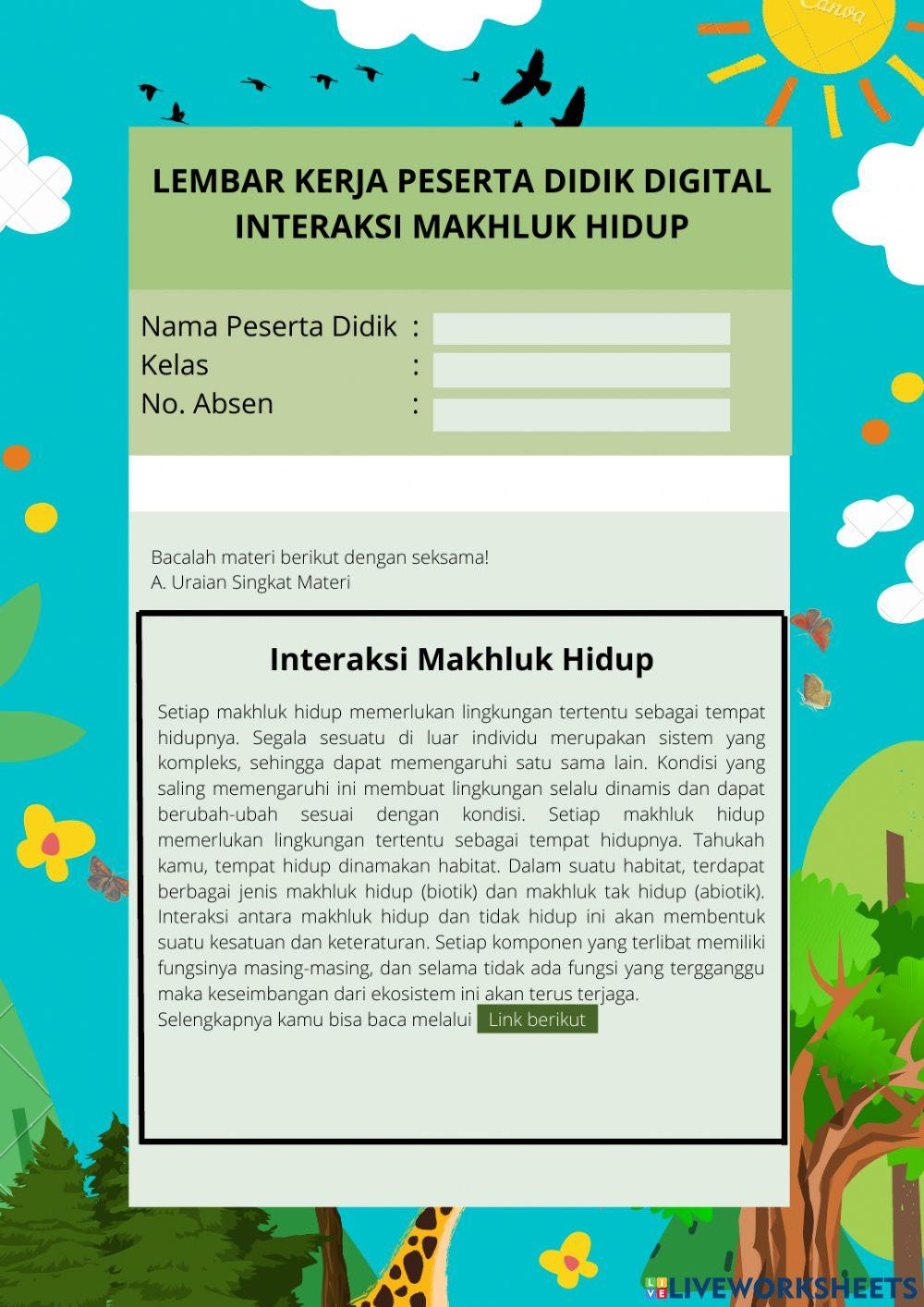 Komponen Biotik dan Komponen Abiotik
