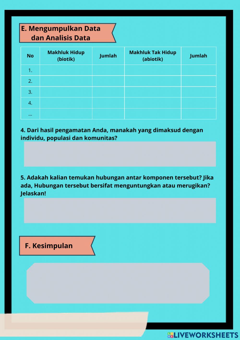 Komponen Biotik dan Komponen Abiotik