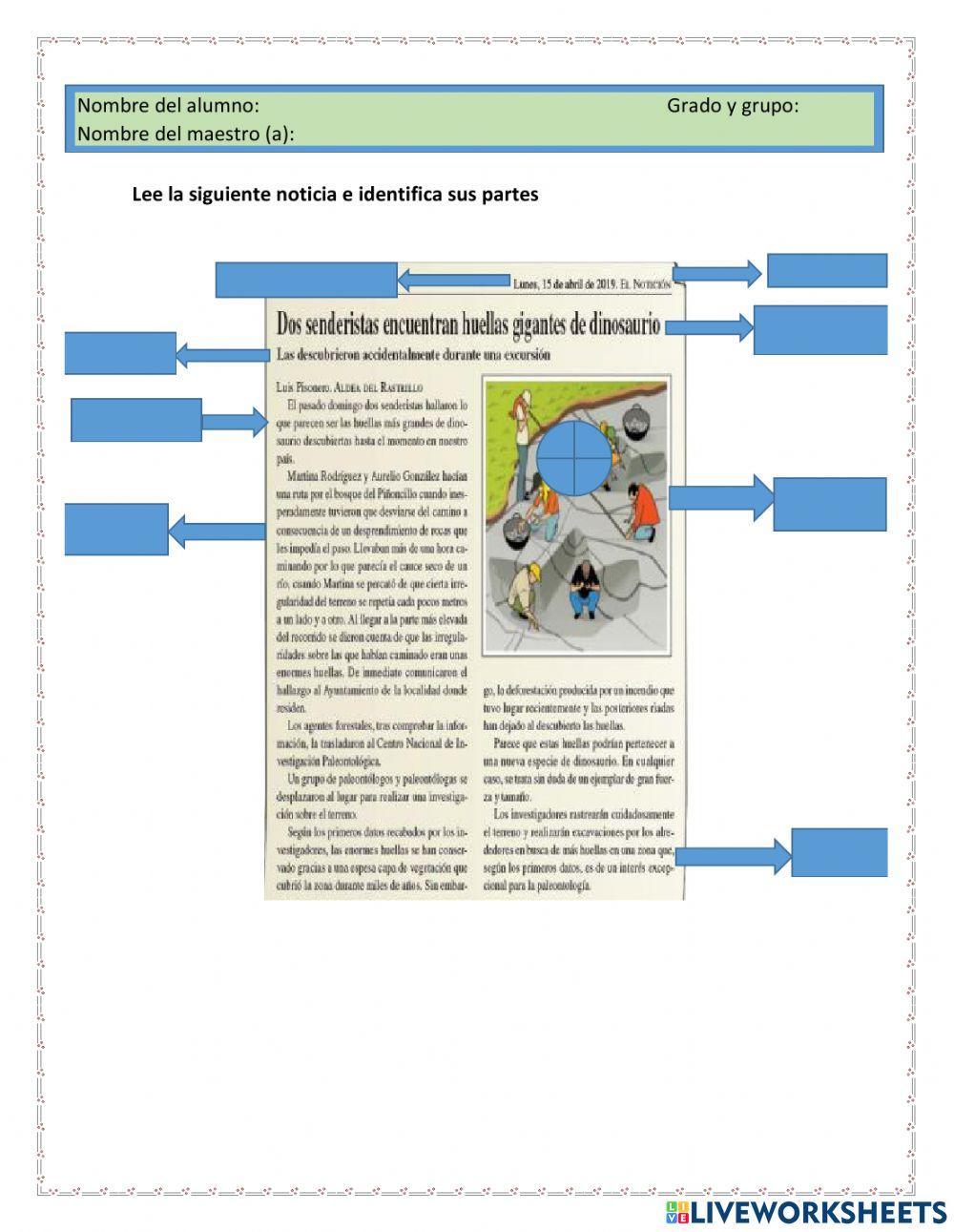 Lee y compara notas informativas