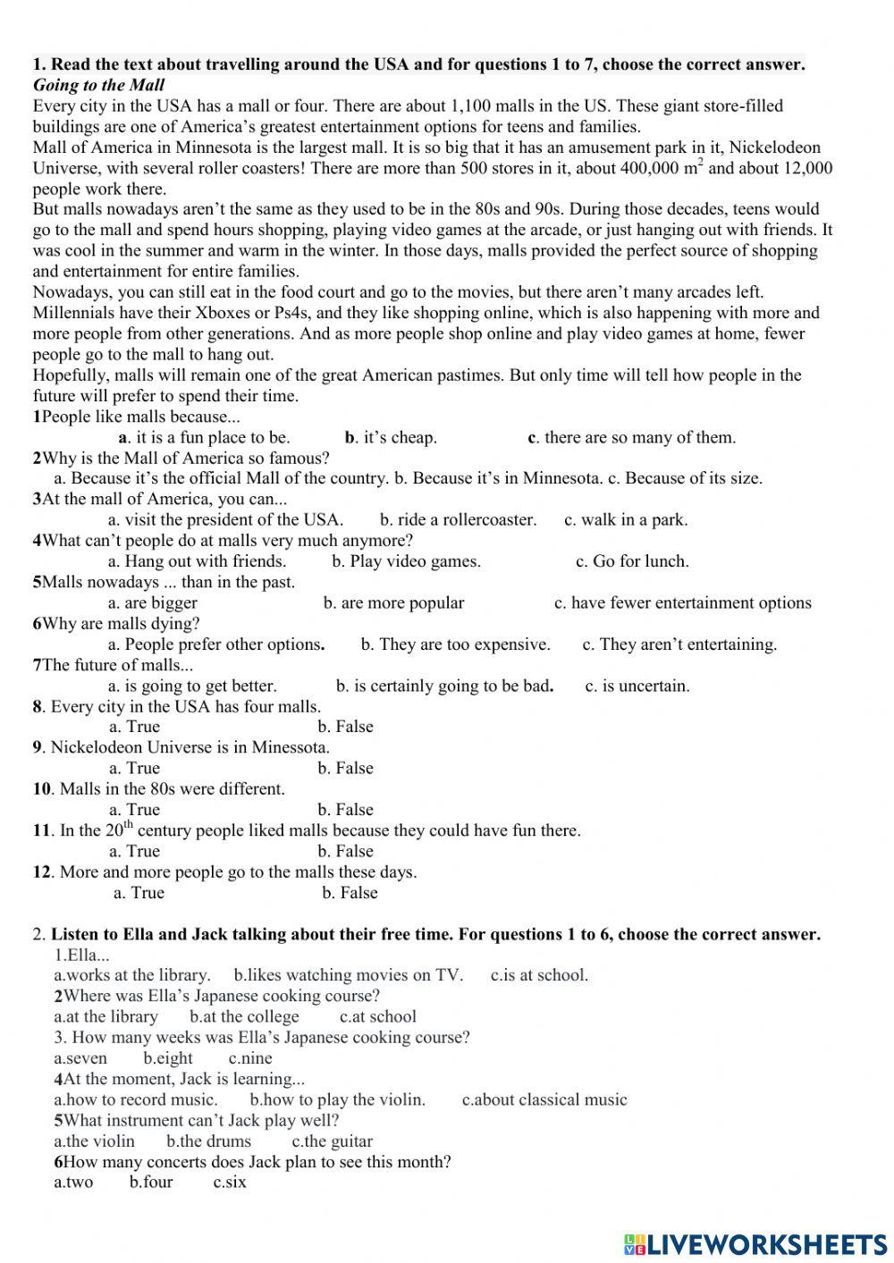 5 кл reading listenung