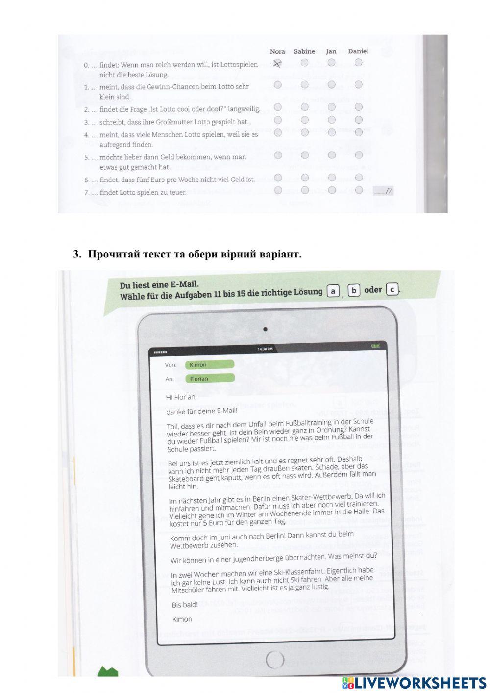 Semesterarbeit- Leseverstehen