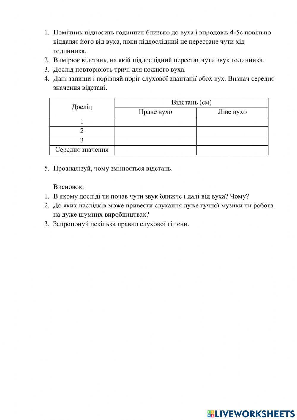 Дослідження порогу слухової чутливості