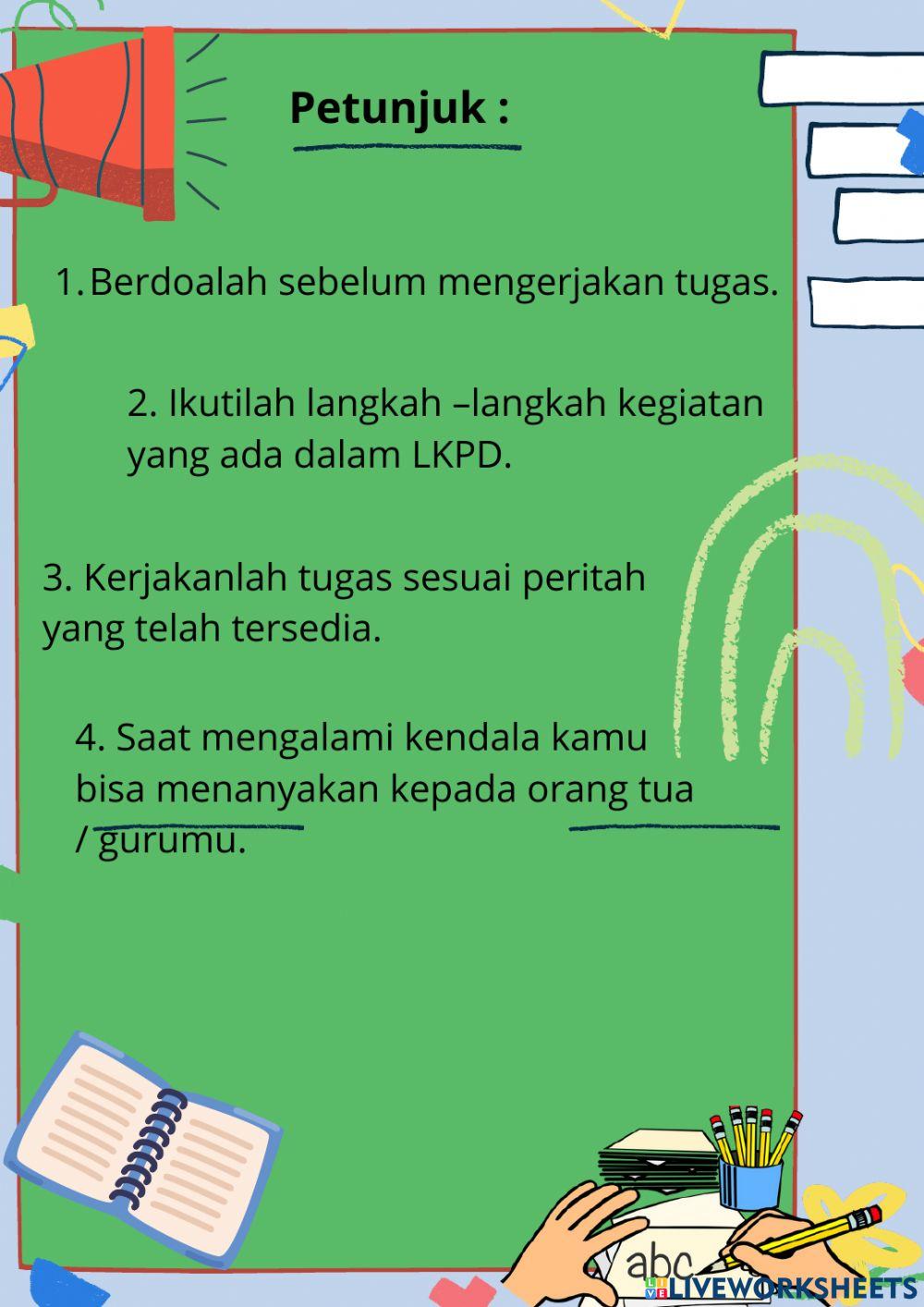 Lkpd kelas 2 tema 8 sub tema 4 pembelajaran 1