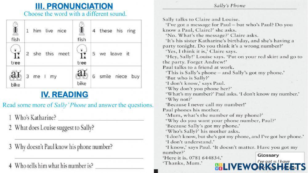 UNIT 6A: Reading in Enghlish