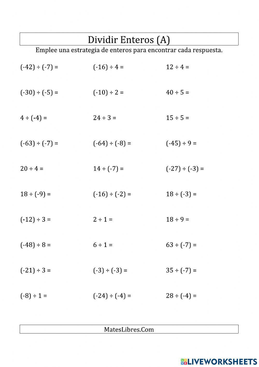 División de enteros