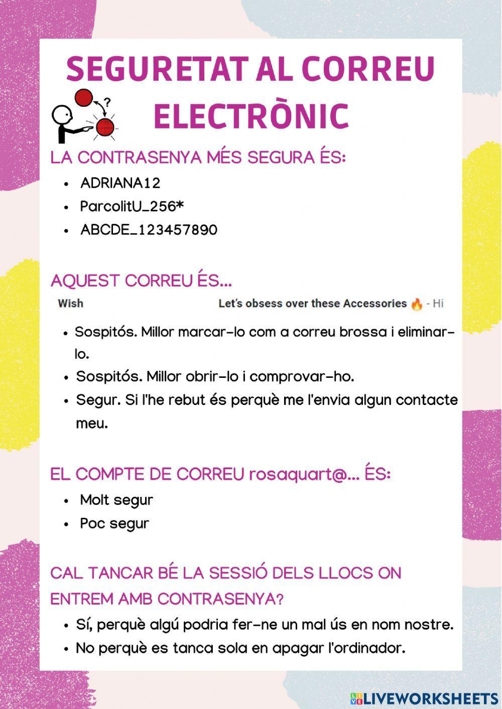 Seguretat al correu electrònic