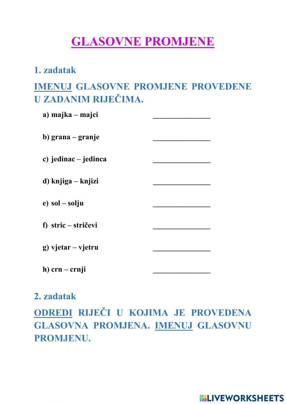 Glasovne promjene - 7.
