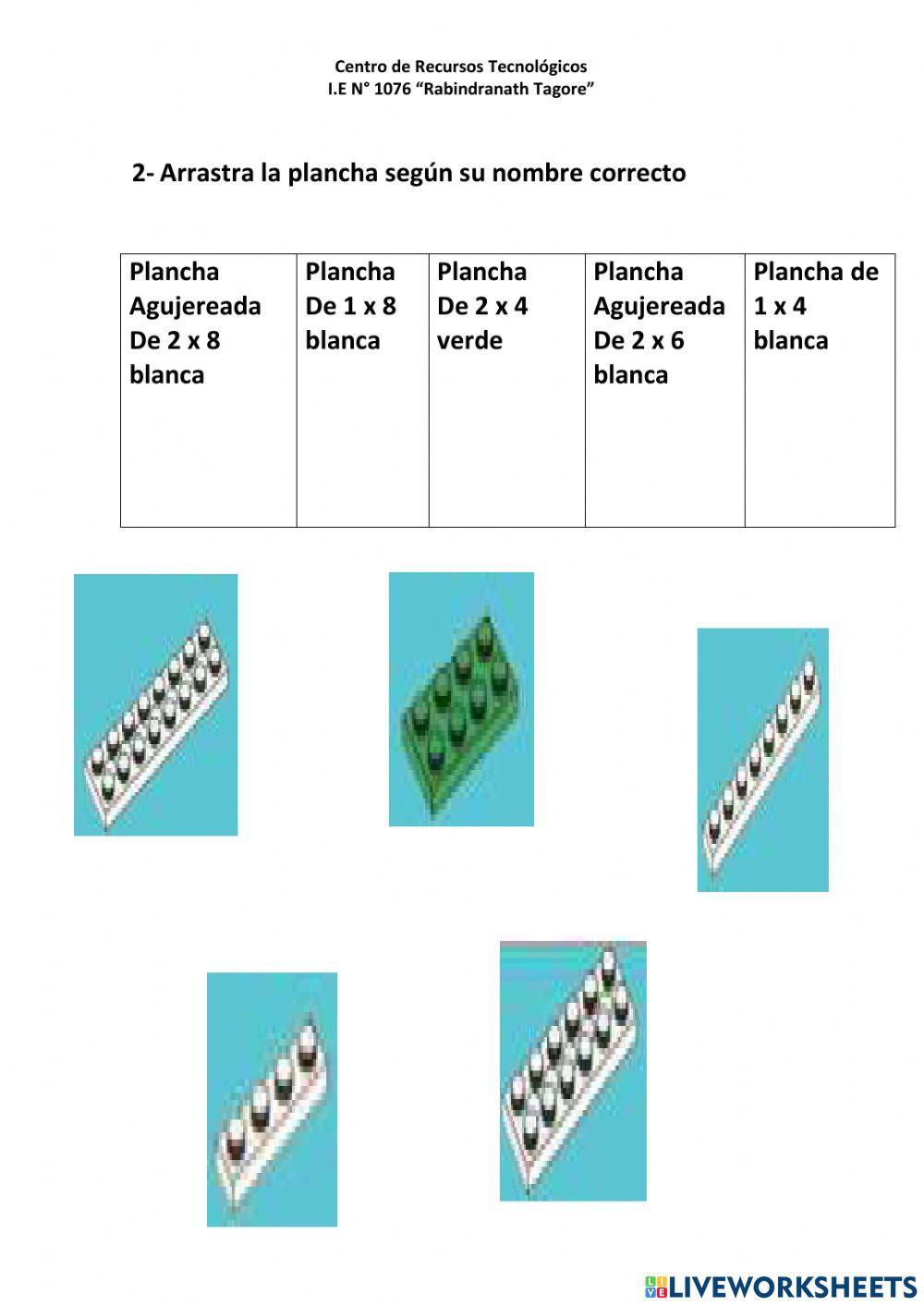 Ficha reconocimiento de elementos de lego wedo