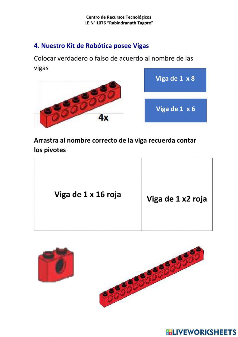 Ficha reconocimiento de elementos de lego wedo