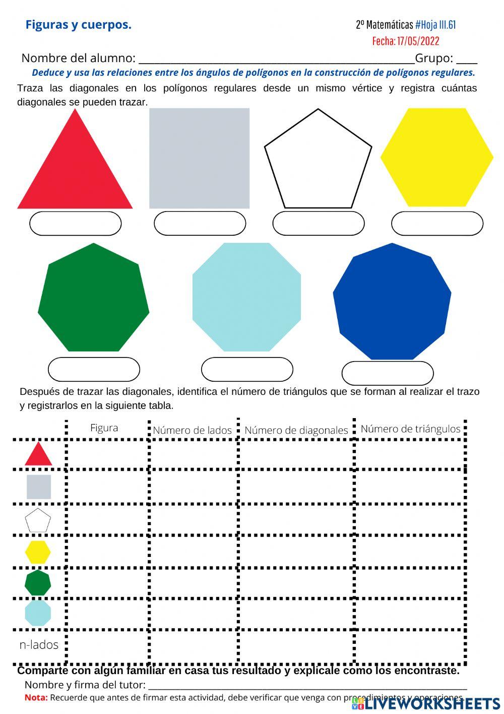 Figuras y cuerpos. Hoja 61