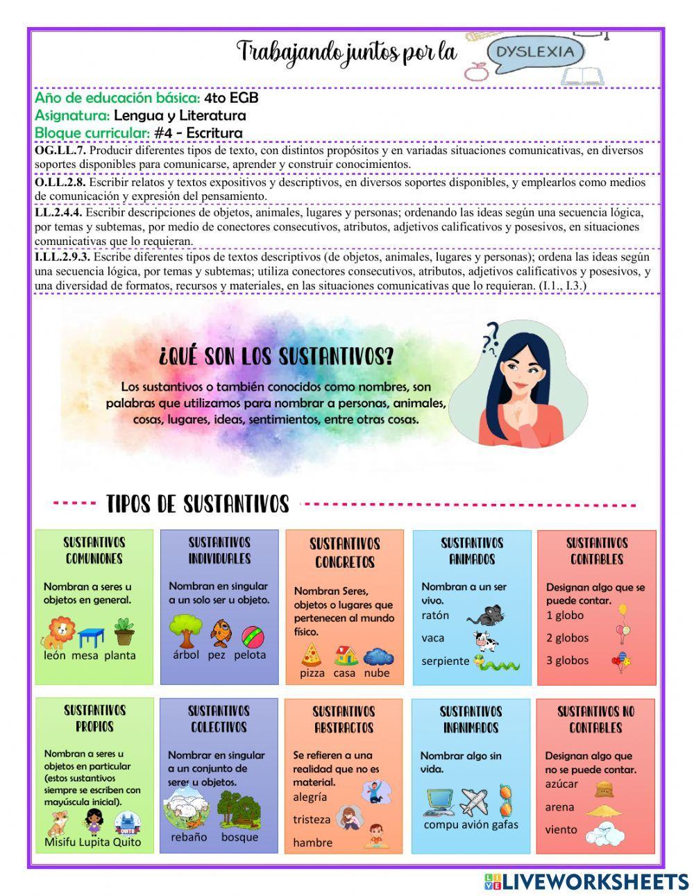 Tipos de sustantivos