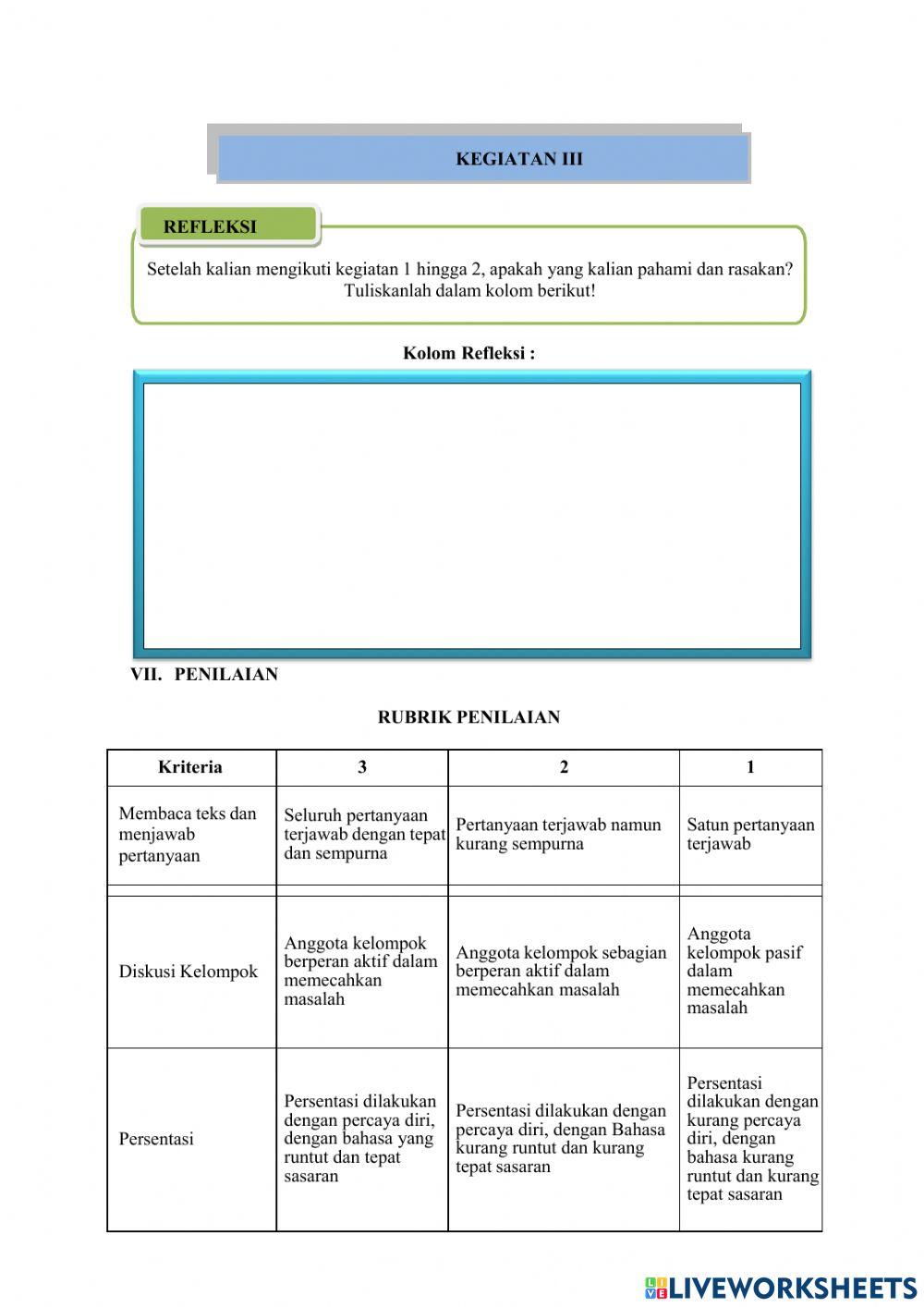 Lembar kerja peserta didik mapel akidah kelas xi