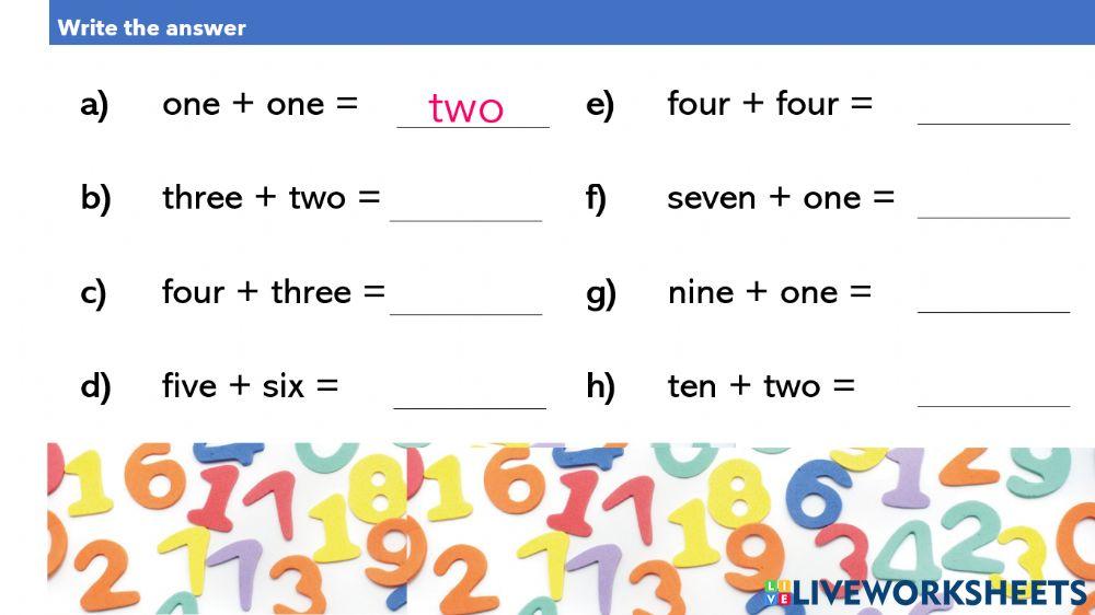 L6 - A8- Numbers, Reading, Writing