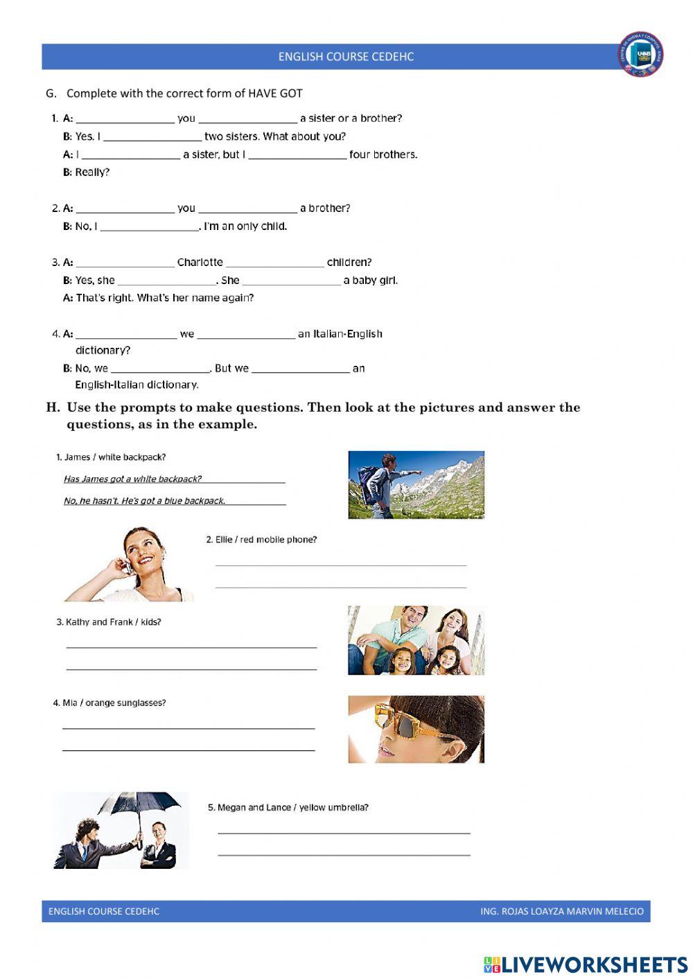 Have got and has got