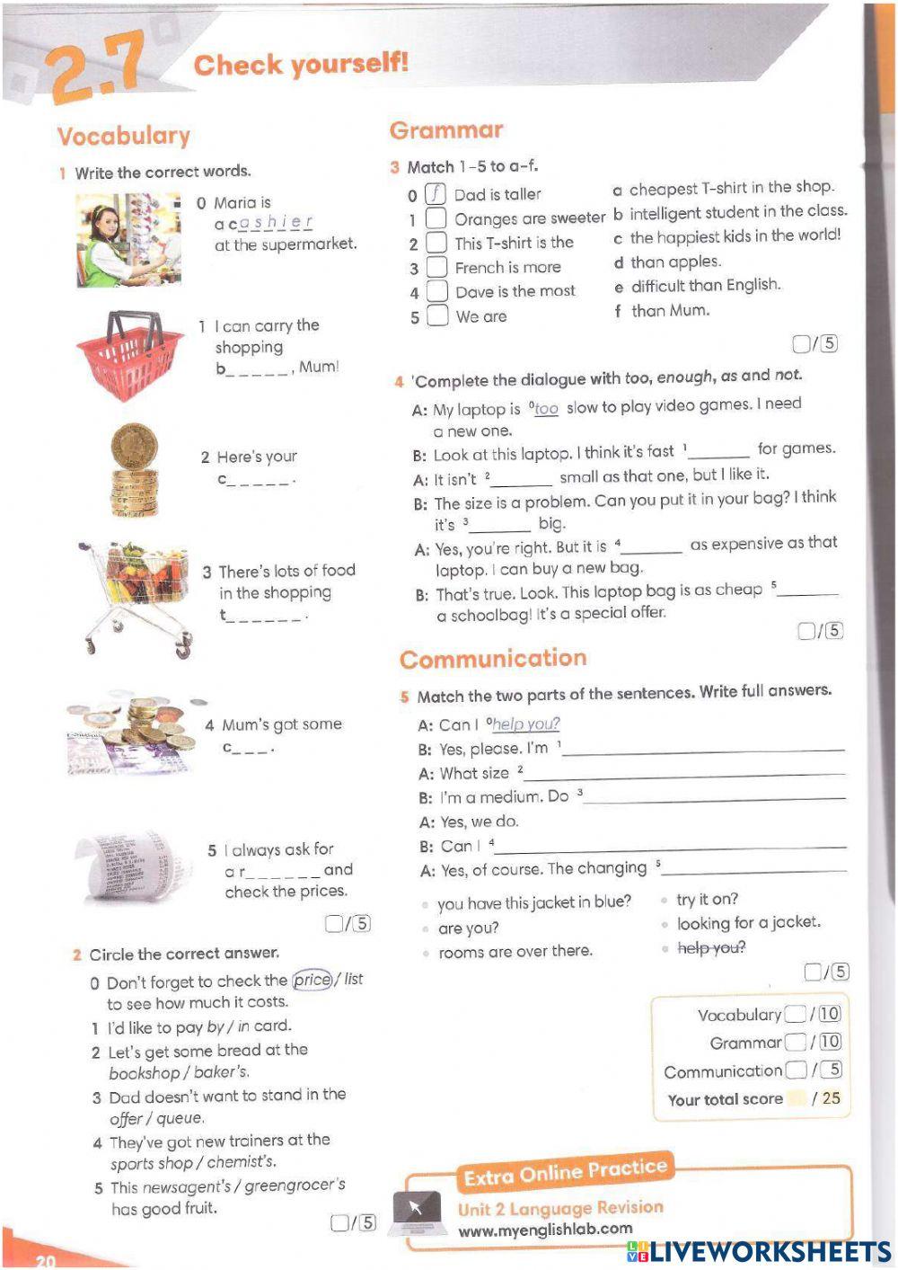 Activity book check yourselg gg3 units 1-2