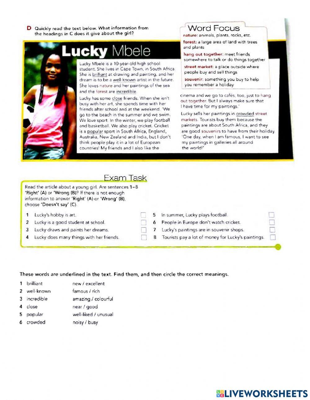 Personal infromation (Hobbies)