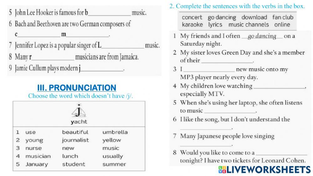 UNIT 6C: Music changes lives