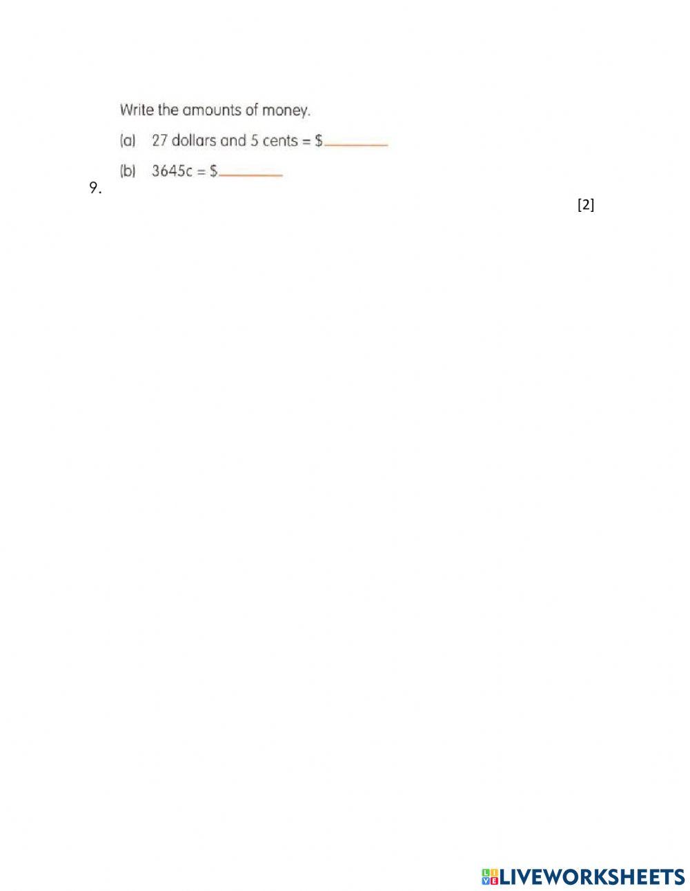 W4M2-Assessment of Unit 11-Decimals