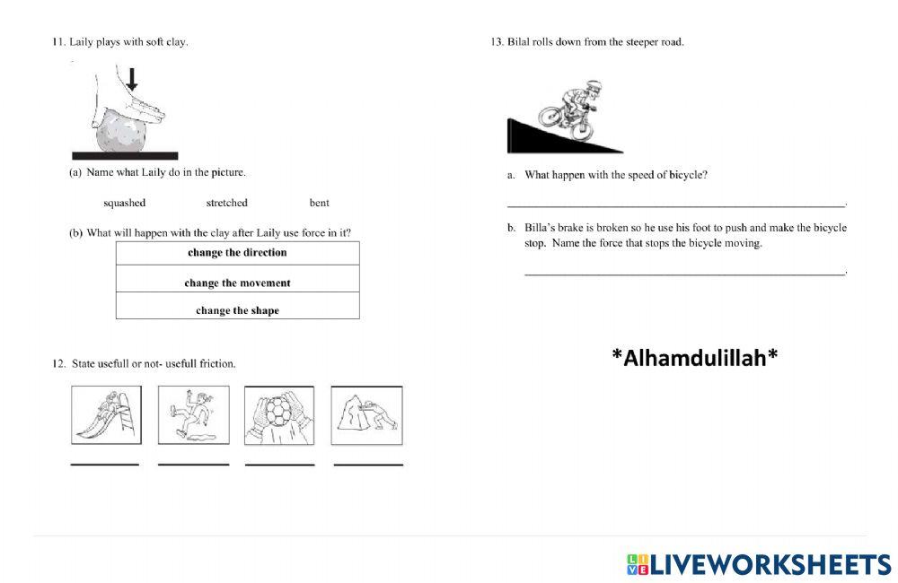 Exercise Review FORCE