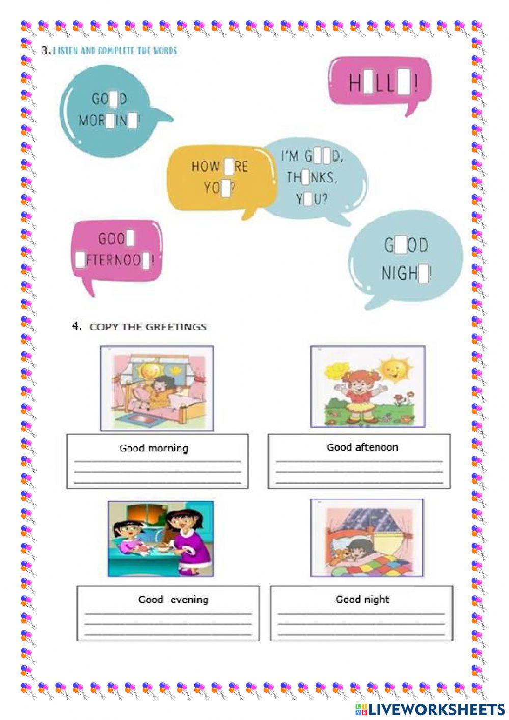 Greeting and farewells