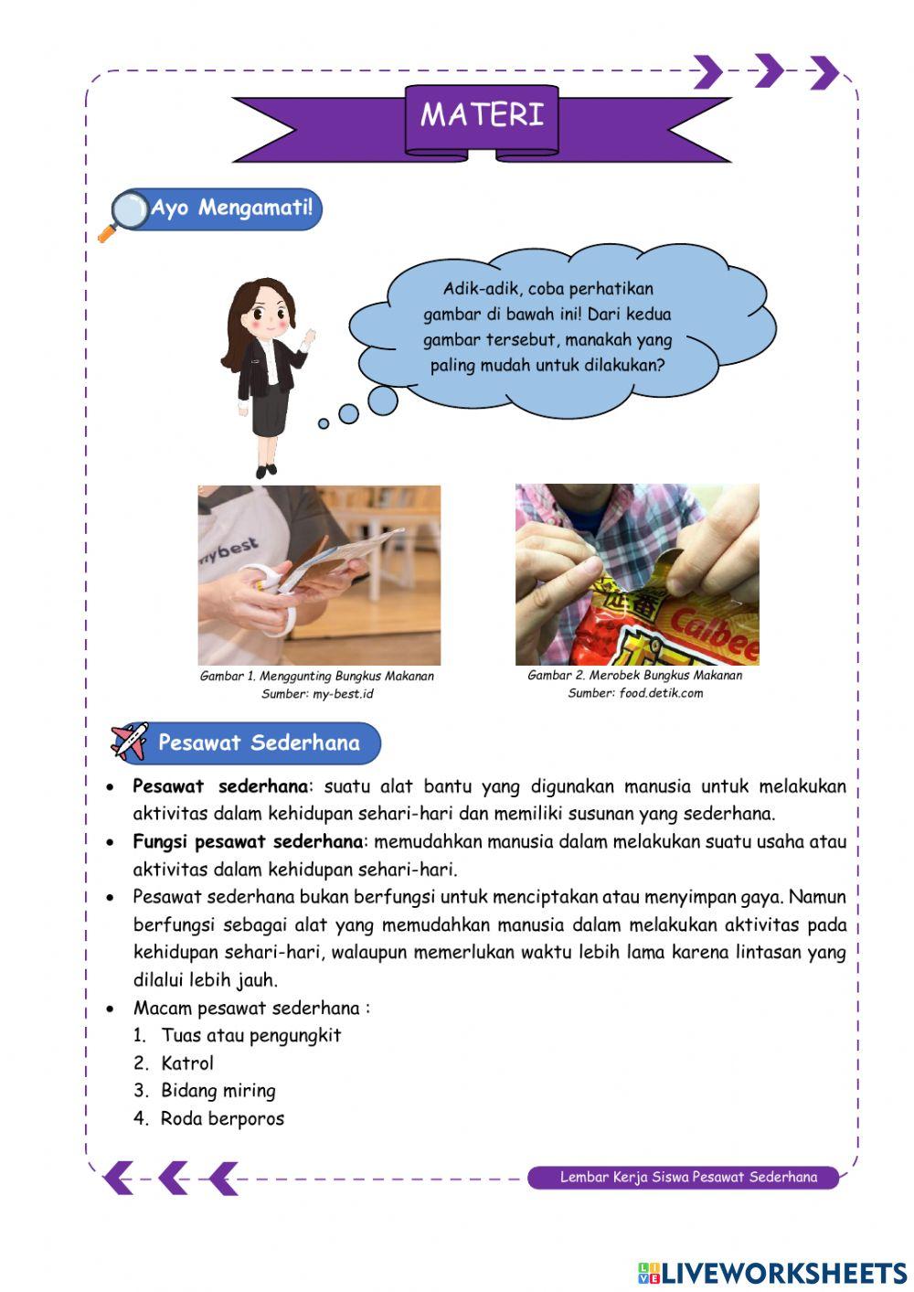 Lembar Kerja Siswa Pesawat Sederhana 1 (Revisi 2)