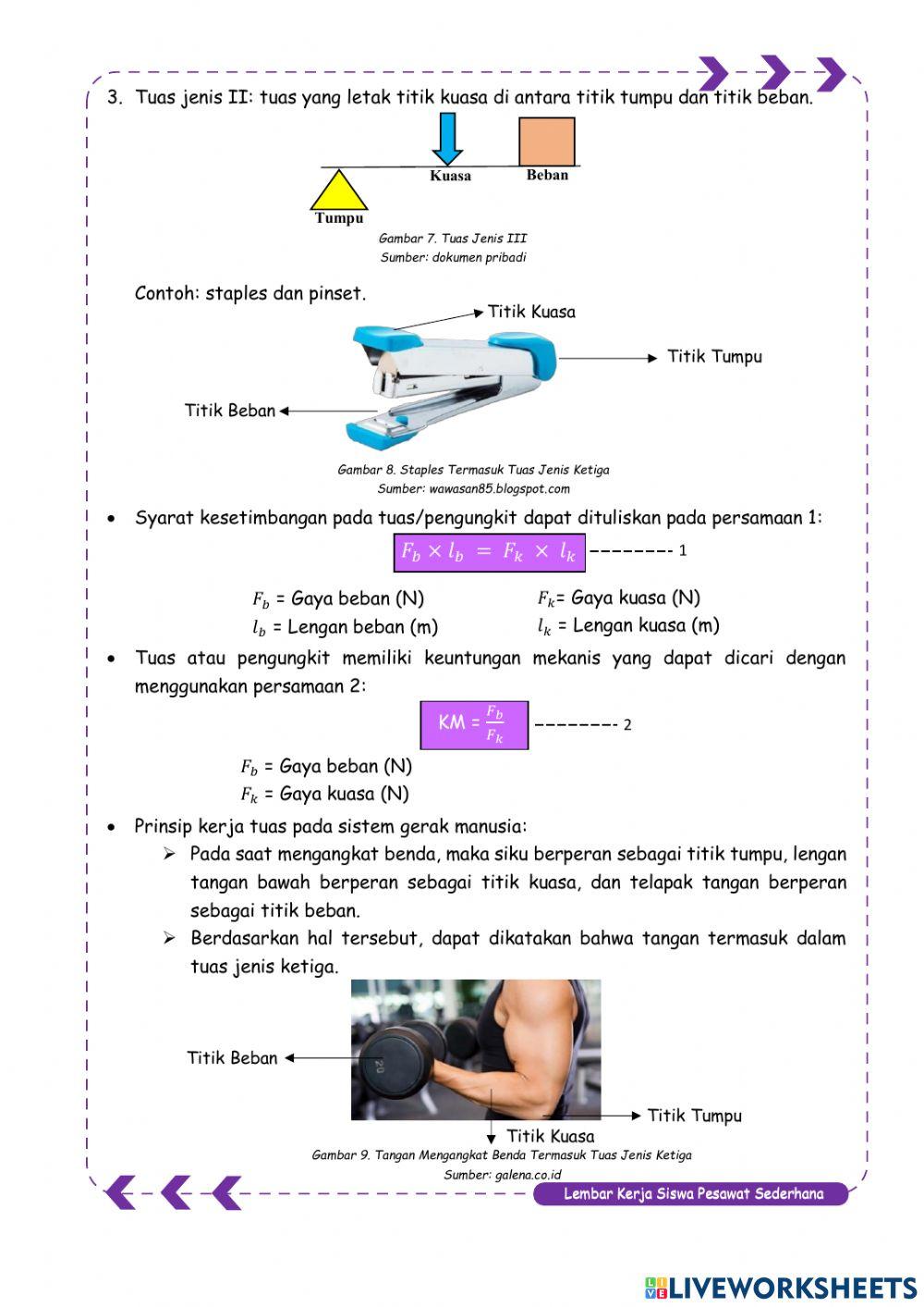 Lembar Kerja Siswa Pesawat Sederhana 1 (Revisi 2)