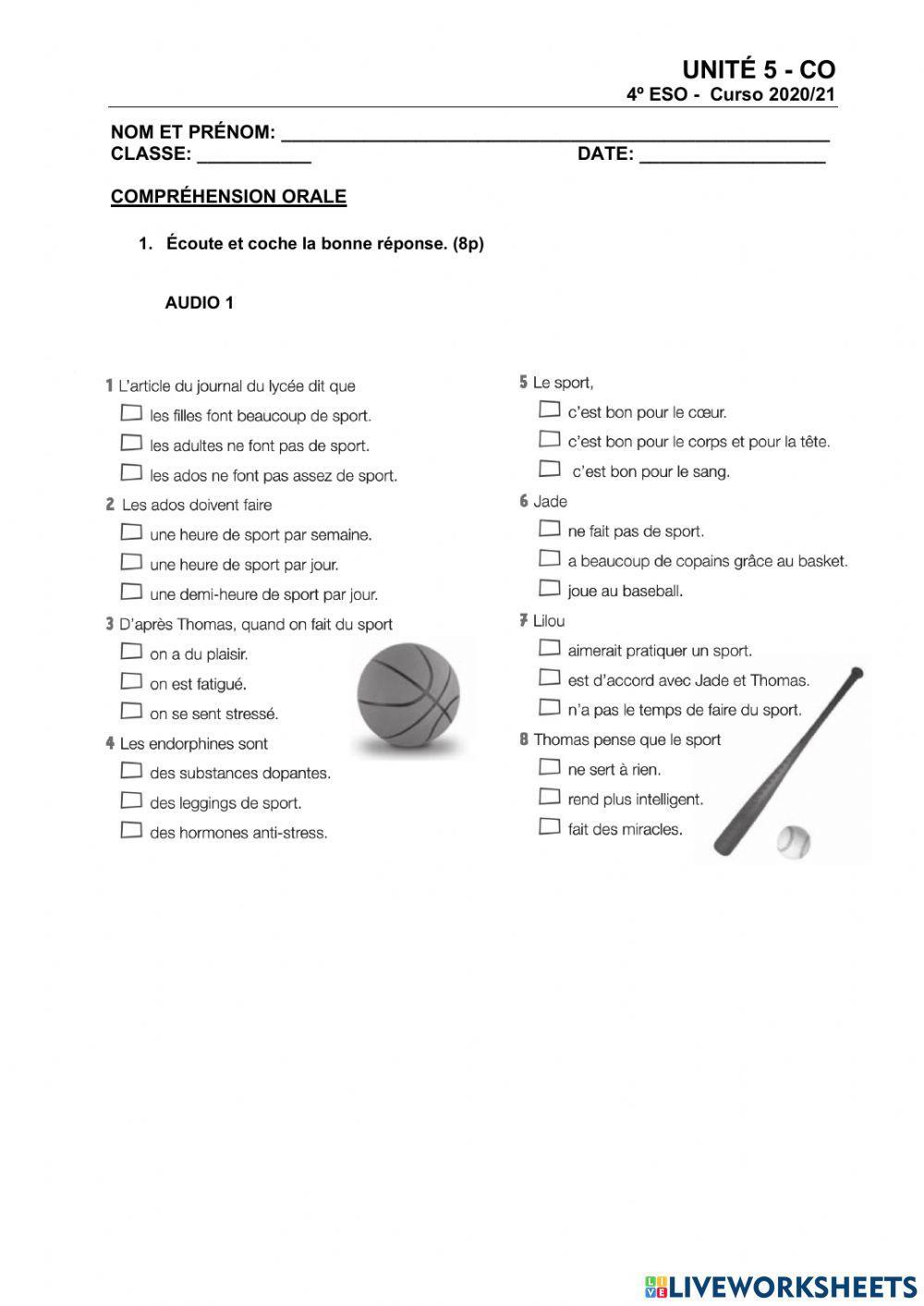 Comprensión oral FLE