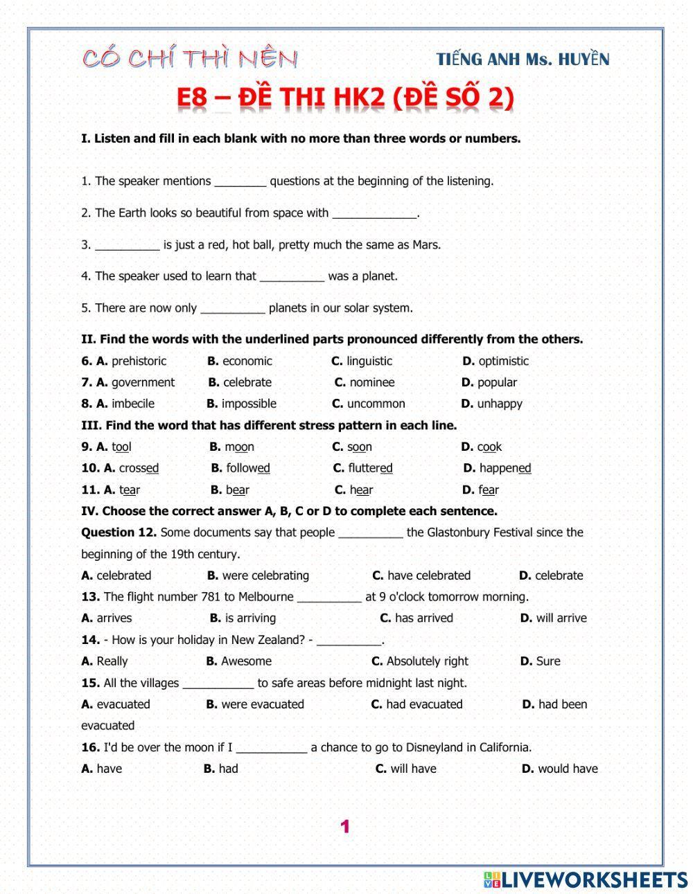 E8- đề HK2 (đề số 02)