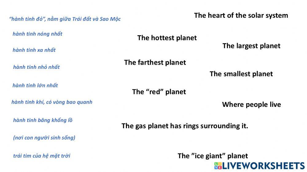 Solar system 1 Free Interactive Worksheets 2038478