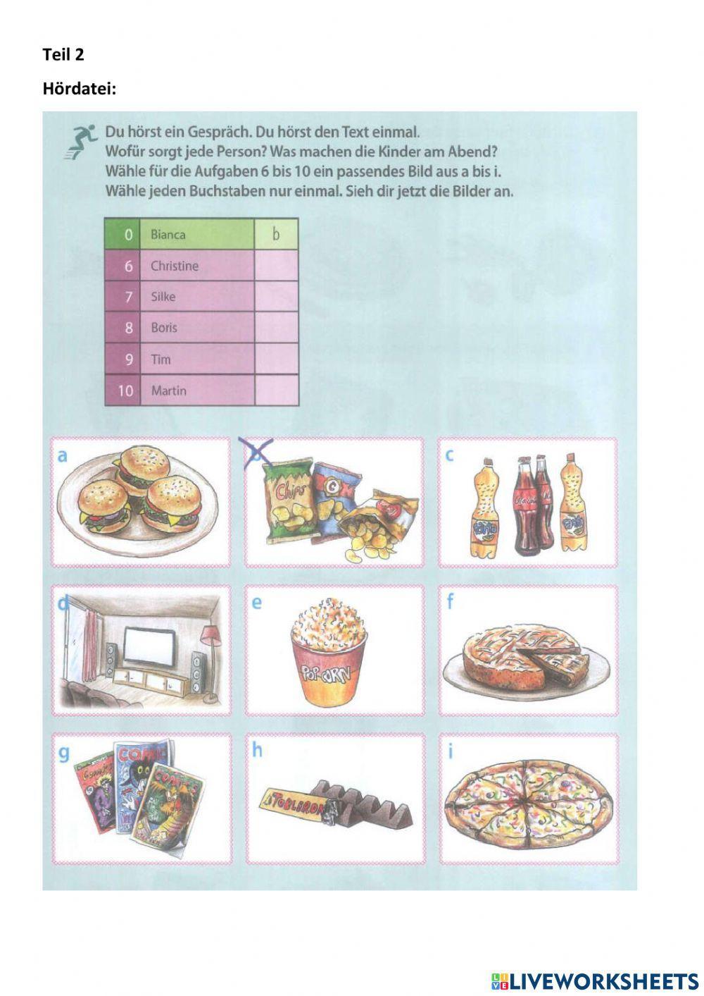 A2 PV Test 10 Hören