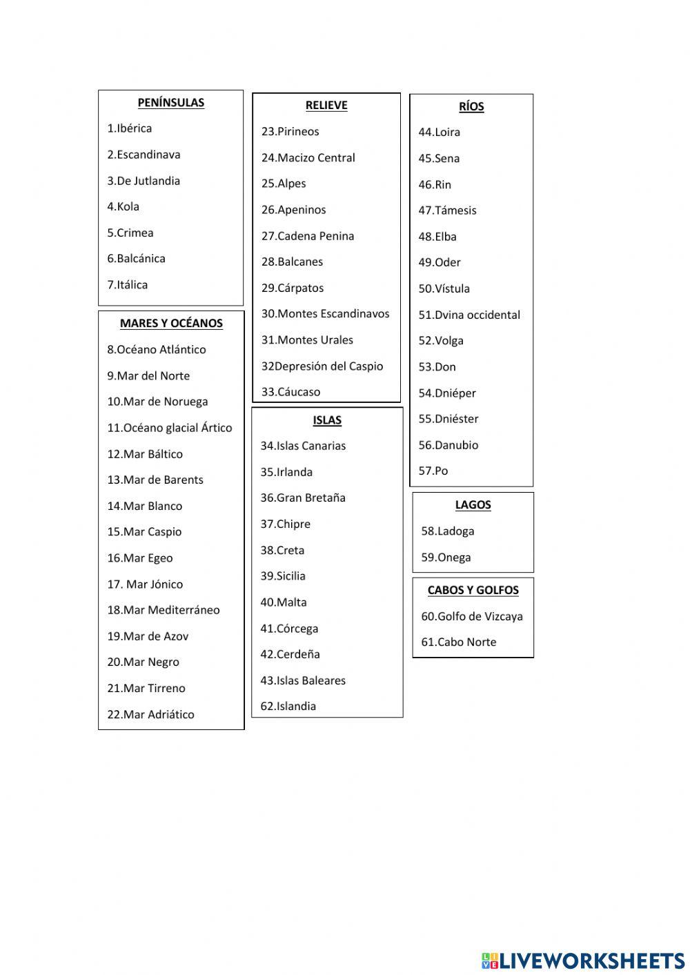 Mapa físico de … | Free Interactive Worksheets | 2038755, image size:1000x1413
