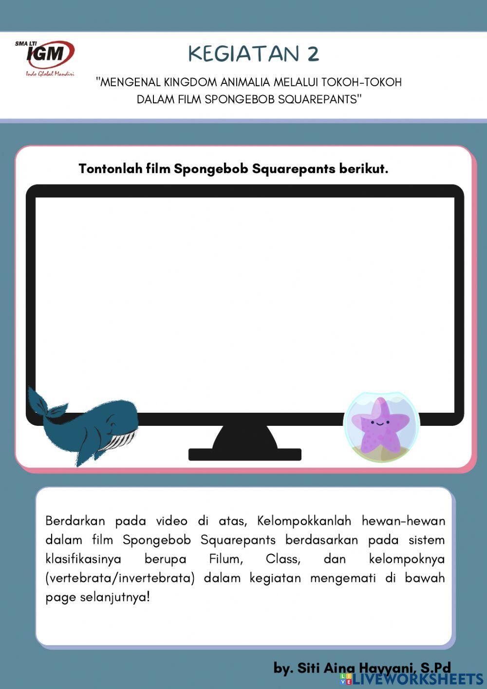 LKPD Kingdom Animalia Biologi Kelas X