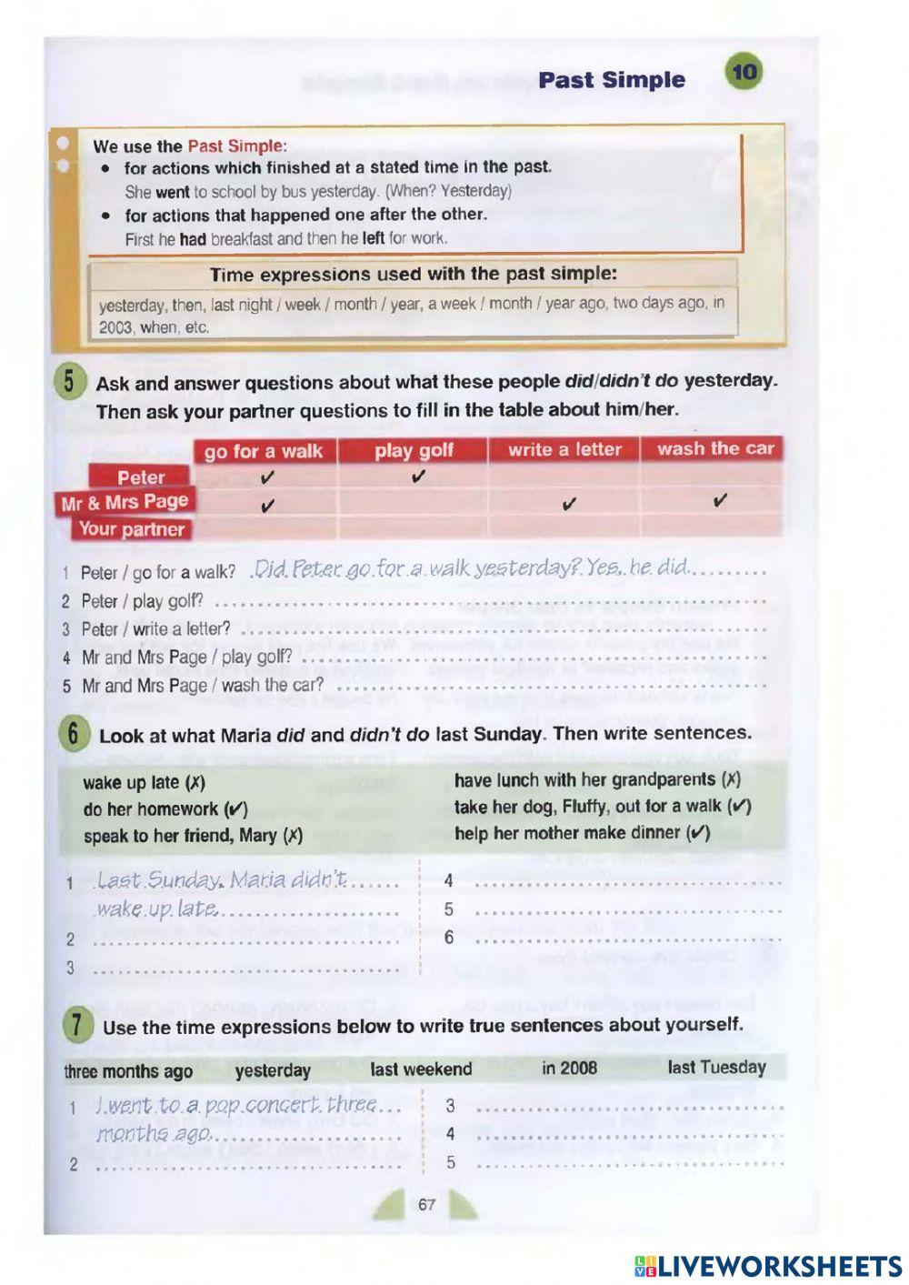 Kid class - Unit 33 - Past simple