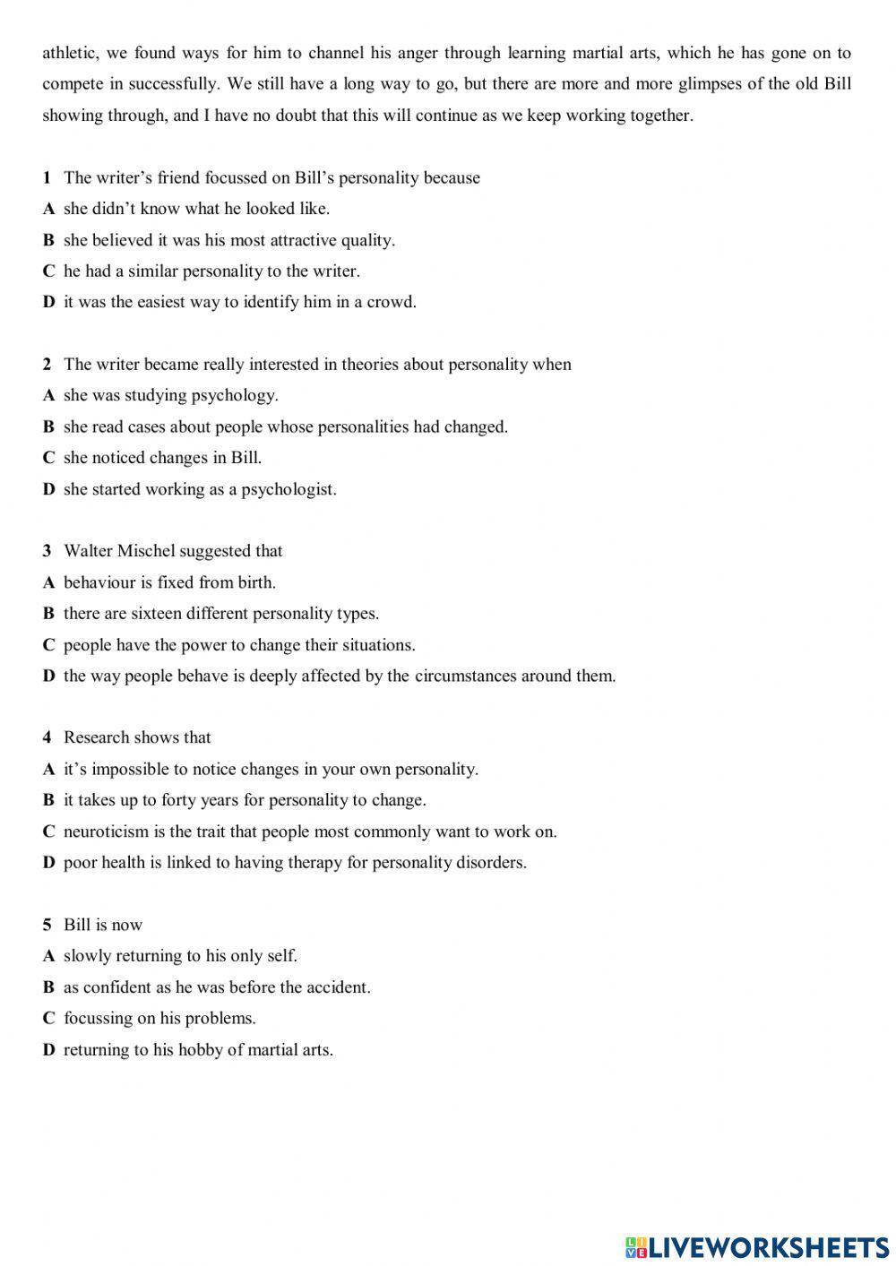 Reading (Second Term)