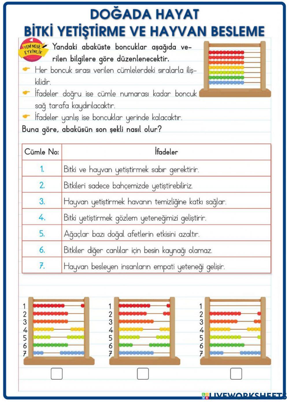 Doğada Hayat-Bitki Yetiştirme, Hayvan Besleme