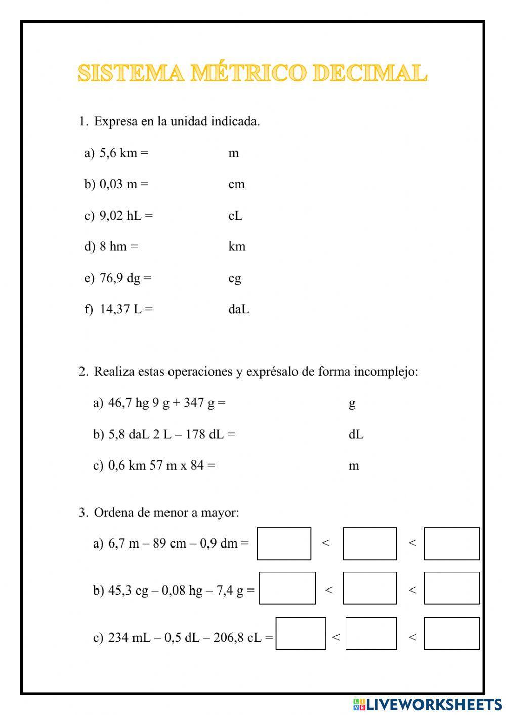 Sistema métrico decimal