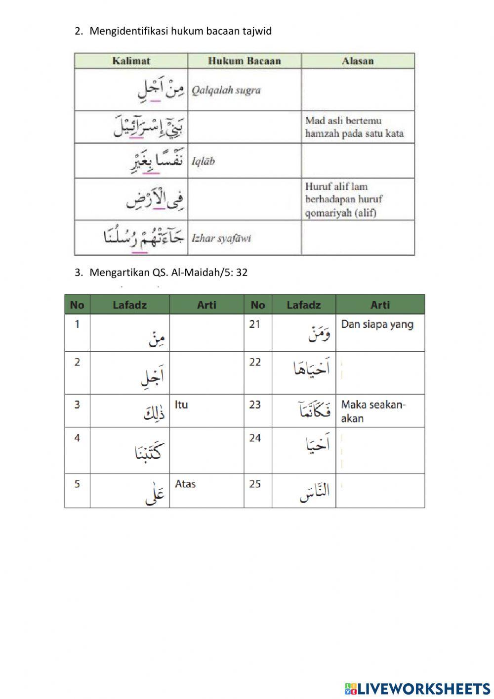 LKPD PAI-Kelas XI-Menghindari kekerasan