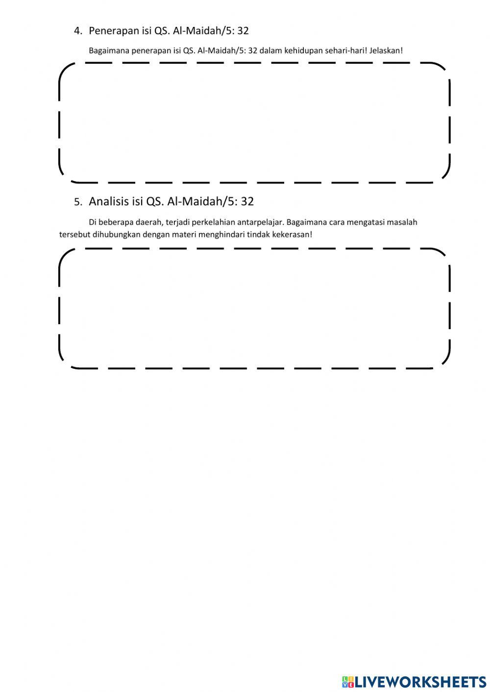 LKPD PAI-Kelas XI-Menghindari kekerasan
