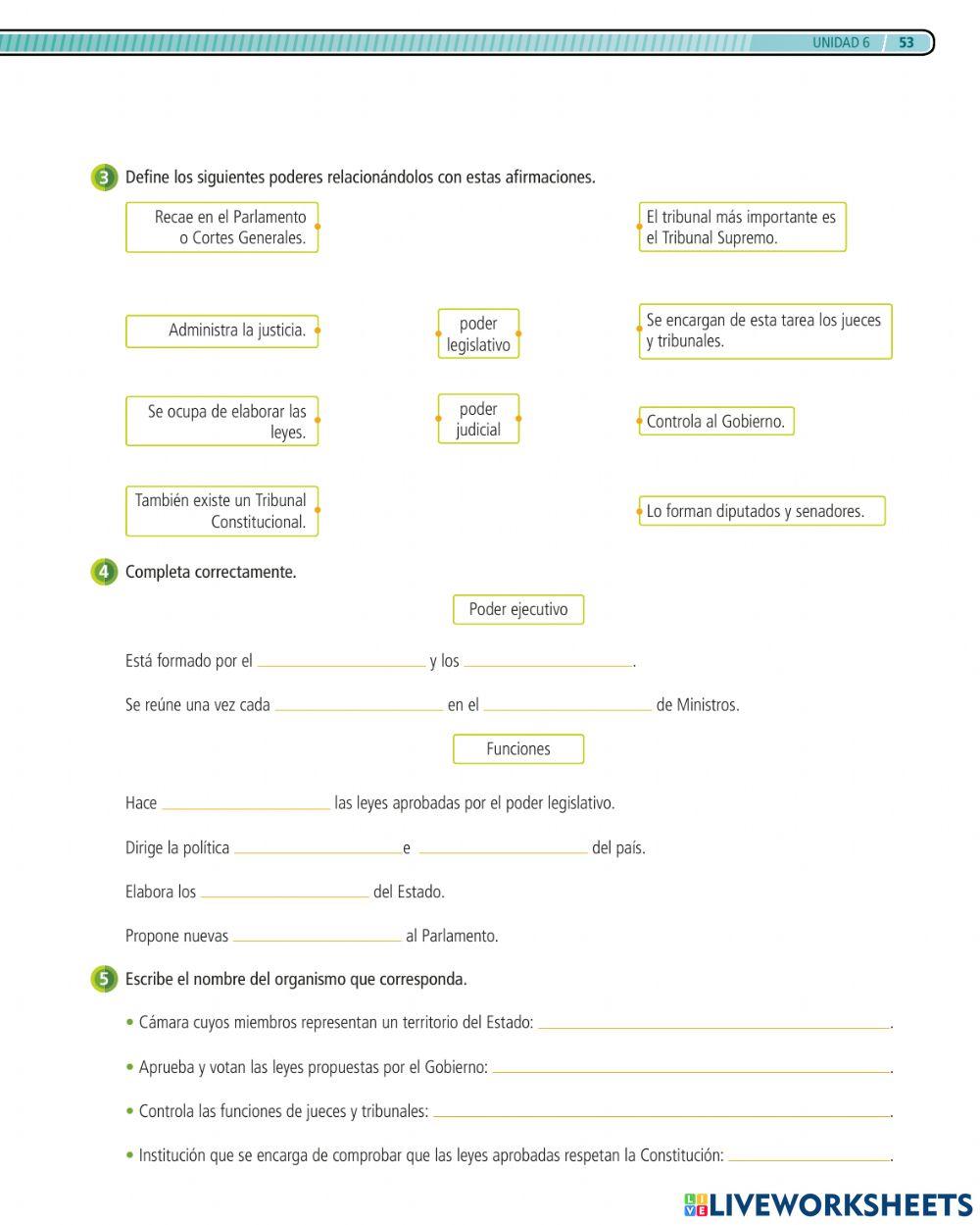 La organización política del estado Español