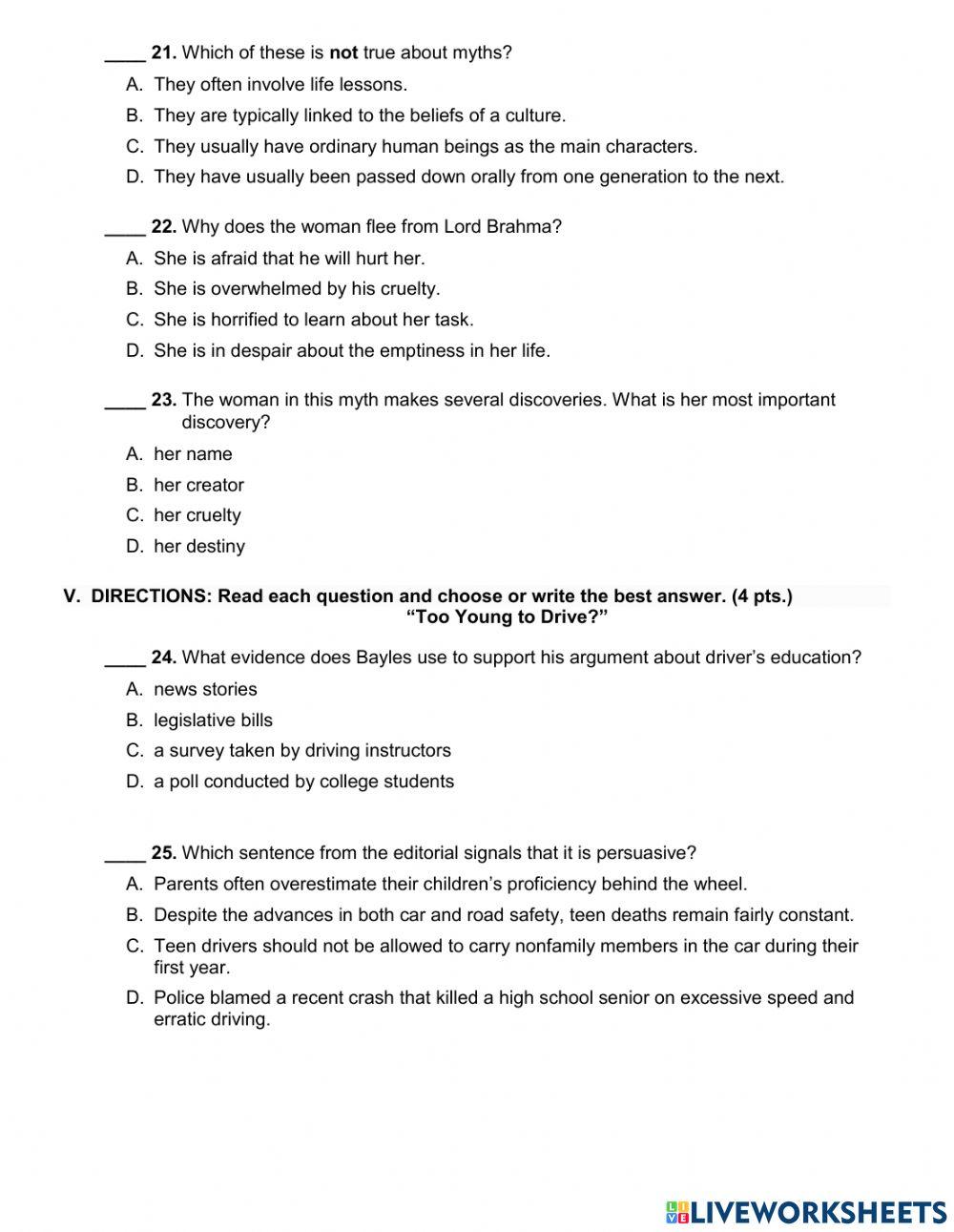 9-T3 Literature (2021-22)  30 qs