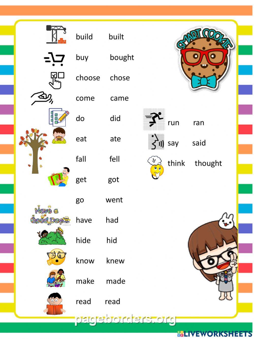 Irregular verbs - past tense