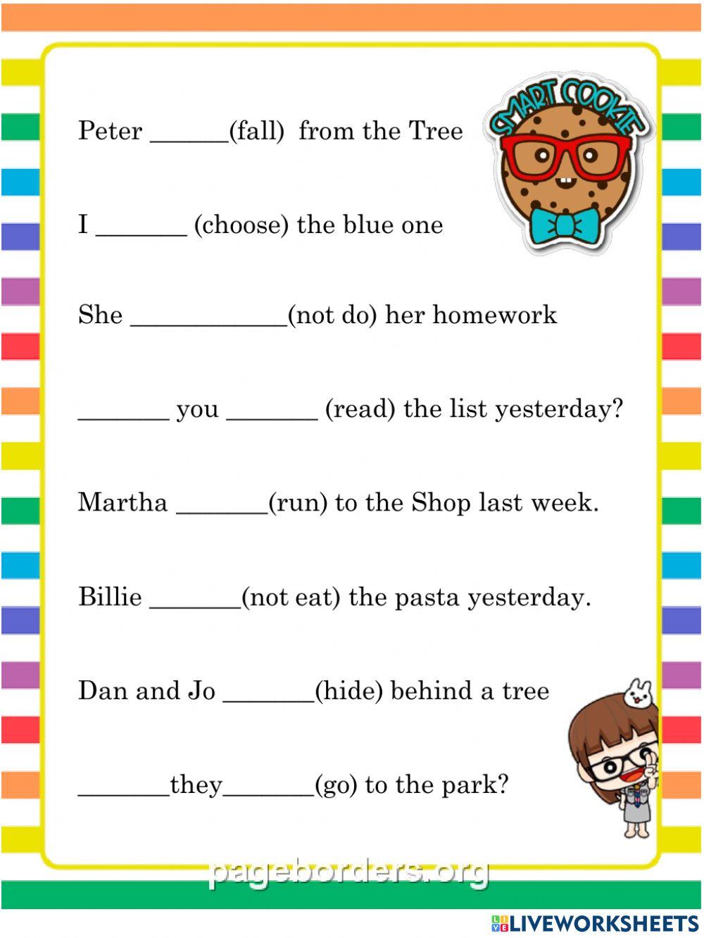 Irregular verbs - past tense