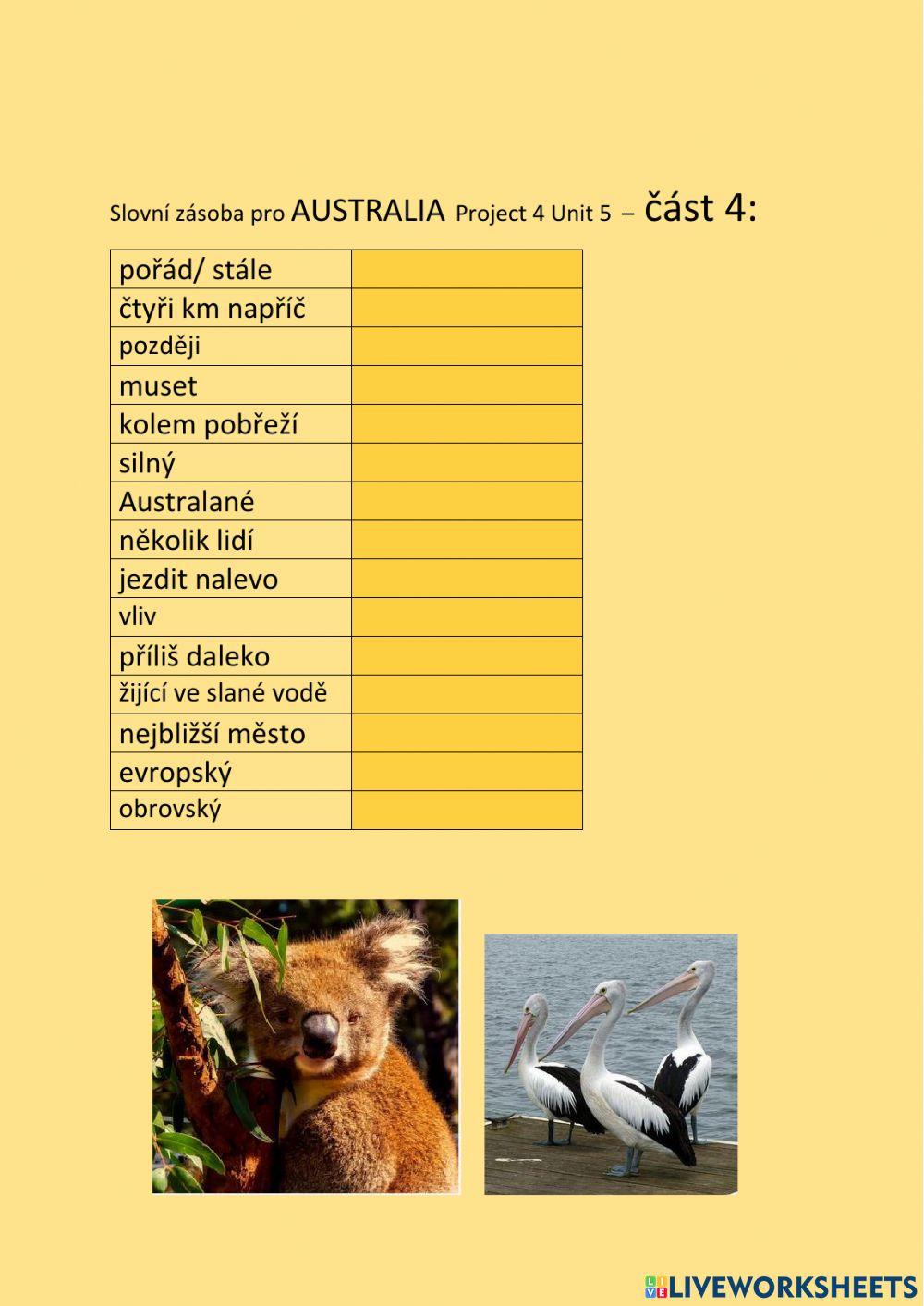 ANG 8 PROJECT 4 UNIT 5 AUSTRALIA  part4 - psaní