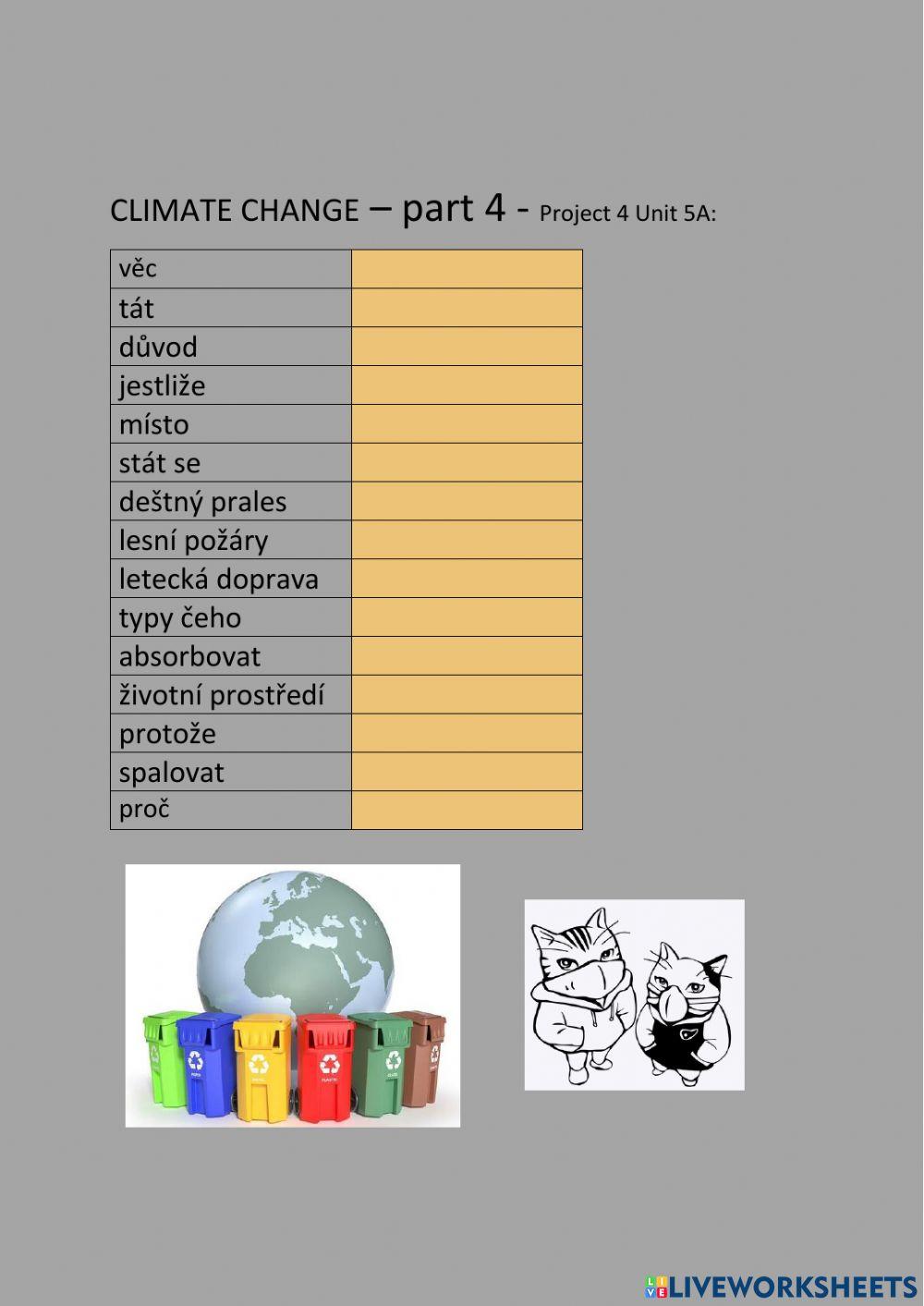 ANG 8 PROJECT 4 UNIT 5A - CLIMATE CHANGE - part4 - psaní