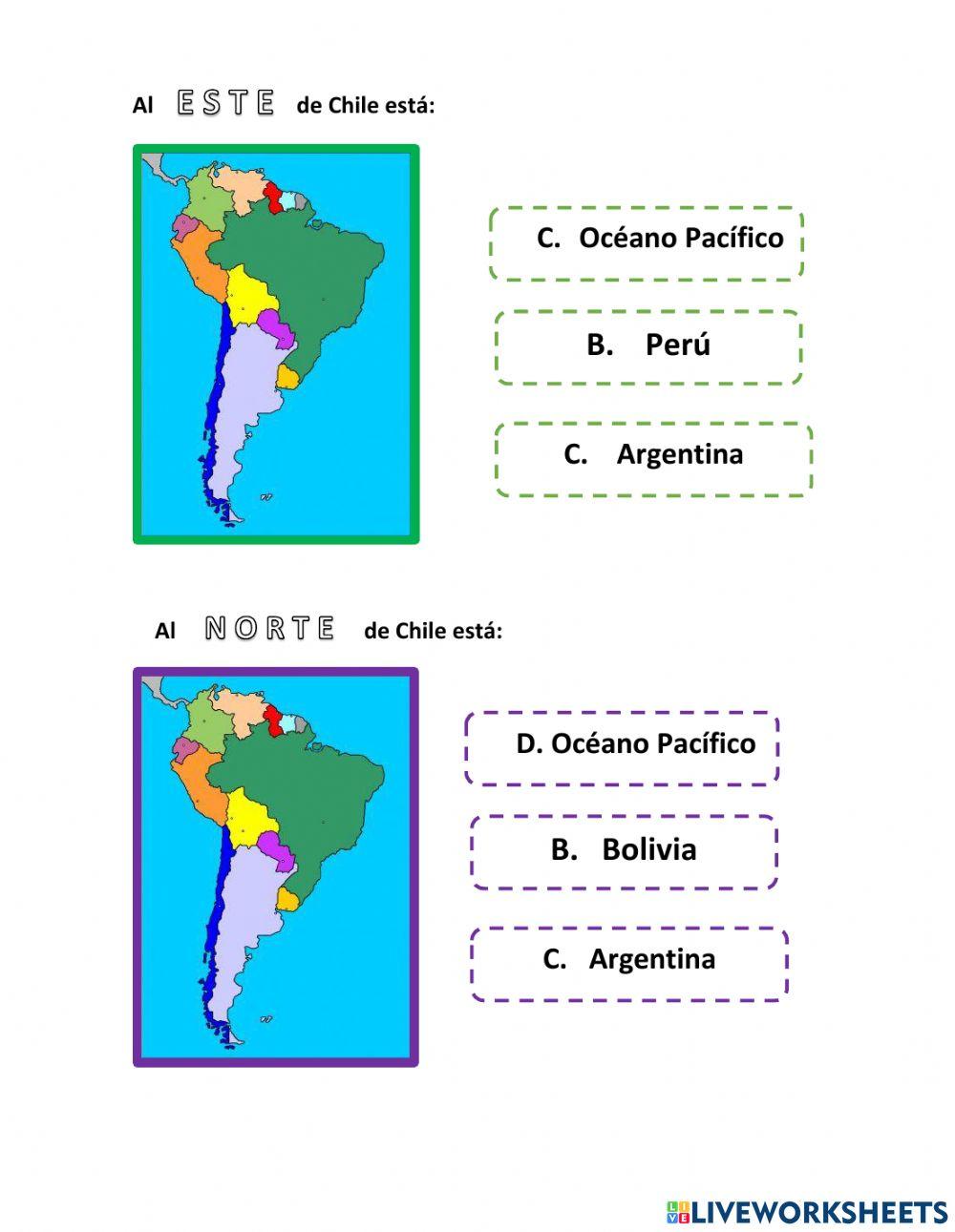 Países Limítrofes con Chile