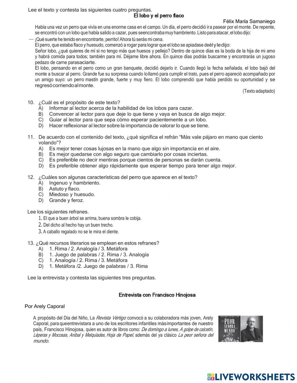 COMPARTIDA QUINTO GRADO Español Sesión 1 