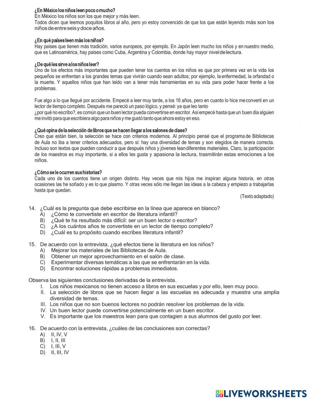 COMPARTIDA QUINTO GRADO Español Sesión 1 